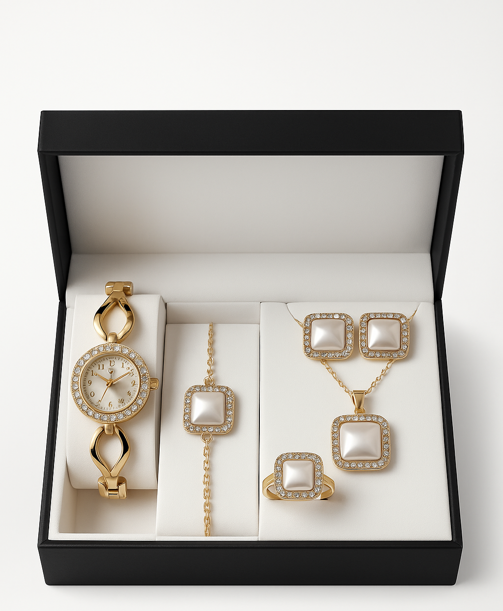 Set Real Elegancia – Perlas & Cristales